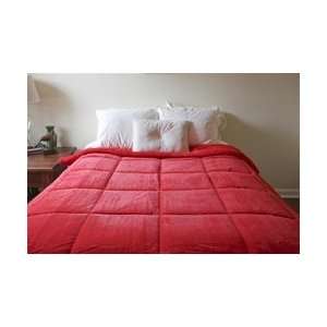   Plush Comforter   Bright Pomegranate Red   Twin XL