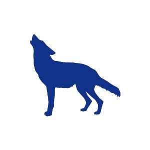 Wolf Howling BLUE vinyl window decal sticker Office 