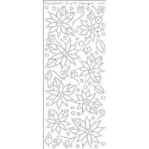  2sticky Peel Off Stickers 4x9 Sheet Daisies/Poinsettia 