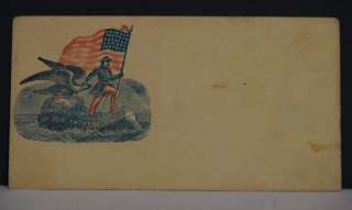 Civil War Cover Confederate Eagle Soldier Holding Flag  