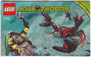 Used Lego Aquazone BOOKLET (Only) # 7772 Lobster Strike  