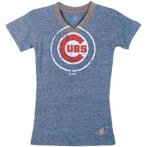 adidas Chicago Cubs Youth Girls Home Plate T Shirt   Royal Blue 