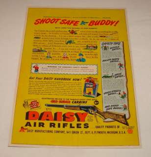 1946 Daisy BB Gun ad page ~ SHOOT SAFE BUDDY  