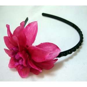  Small Fuchsia Pink Dahlia Headband: Beauty