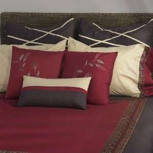  Rizzy Home Crimson Bedding Set in Red / Brown   Queen 