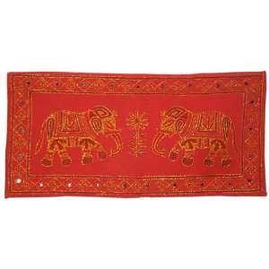  Wall Hanging Tapestry with Couple of Elephant Figure