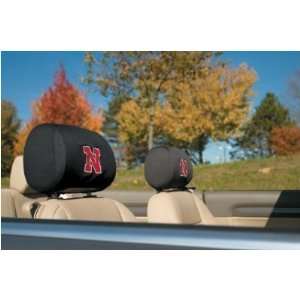  Nebraska Cornhuskers Headrest Covers Set Of 2   NCAA Car 