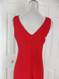   Ribkoff Creations Size 6 Red HOT Cocktail Evening Dress W/ Scarf