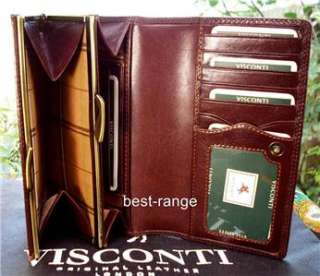 ladies luxury quality purse wallet italian vintage leather visconti 