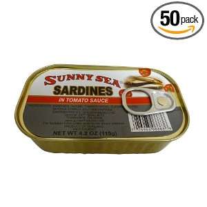 Sunny Sea Sardines in Tomato Sauce, 4.2 Ounce (Pack of 50)