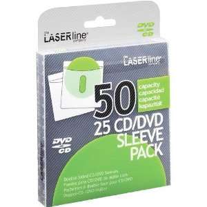 Laserline Double Sided CD/DVD Sleeves ? 25 Pack ( Black 