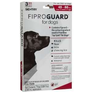Sentry Fiproguard Flea & Tick Topical for Dogs 45 88 lbs (Quantity of 