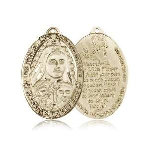    Saint Therese Medals   14kt Gold St. Therese Medal: Jewelry