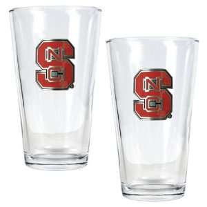  NCSU NC State Wolfpack Set of 2 Beer Glasses Sports 