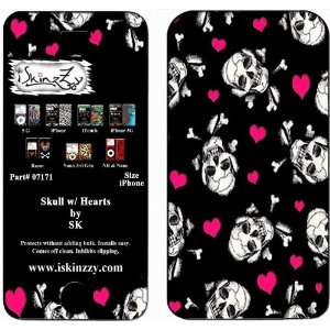  Skull & Heart Iphone & Iphone 3G Skin Cover Everything 