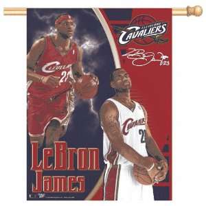 Lebron James Cleveland Cavaliers Vertical Flag: 27x37 Banner:  