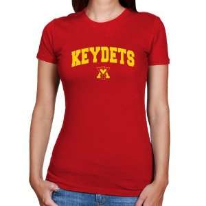  Virginia Military Institute Keydets Ladies Red Logo Arch T 
