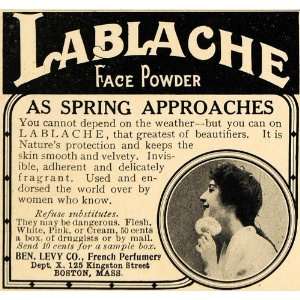  1911 Ad Lablache Face Powder Ben Levy Company Perfumers 