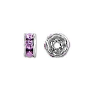  RDS 5mm Silver Plated Roundelle Light Amethyst Arts 