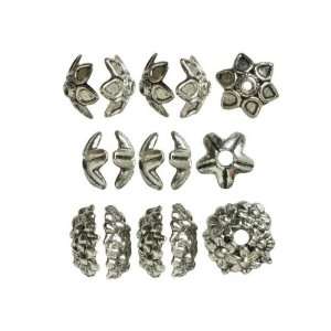   : 30pc Silver Mixed Cap   Jewelry Basics Metal: Arts, Crafts & Sewing