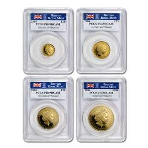  2004 4 Coin Proof Gold Britannia Set NGC PF 69 Ultra Cameo 