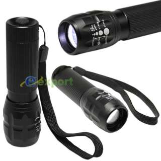 Adjustable Zoom Focus LED Flashlight Bike Bicycle Torch with Mount 