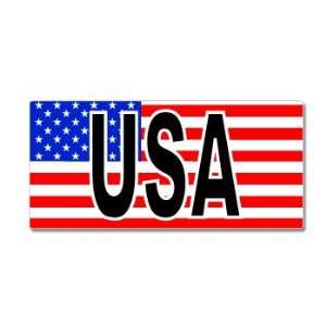  USA With American Flag Stars and Stripes   Window Bumper 
