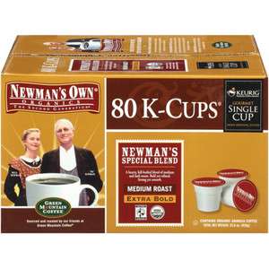 80 Newmans Organic Coffee Special Blend Extra Bold   Keurig K Cups 