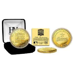  Houston Astros 50th Anniversary Gold Coin by Highland Mint 