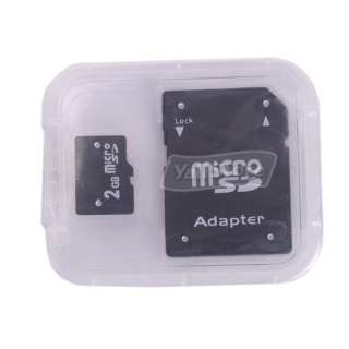   2G B Micro SD Flash High Capacity TF Memory Card With SD Adapter Black