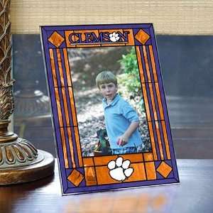  Clemson Tigers Art Glass Picture Frame: Sports & Outdoors