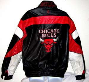 CHICAGO BULLS 1990s NBA PRO PLAYER LEATHER JACKET XL MICHAEL JORDAN 