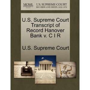  U.S. Supreme Court Transcript of Record Hanover Bank v. C 