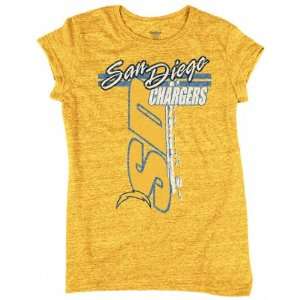  San Diego Chargers Womens Down The Middle Tri Blend T 