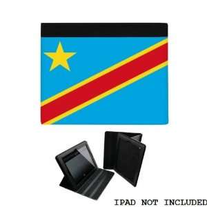 Democratic Republic Congo Flag iPad 2 3 Leather and Faux Suede Holder 