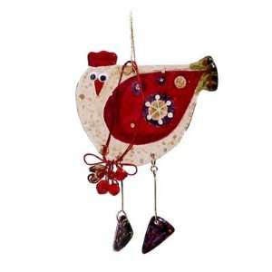 Fused Glass Bird Ornament Ornament:  Home & Kitchen