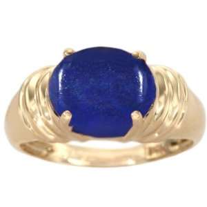   Oval Gemstone Cocktail Ring Lapis Lazuli, size8: diViene: Jewelry