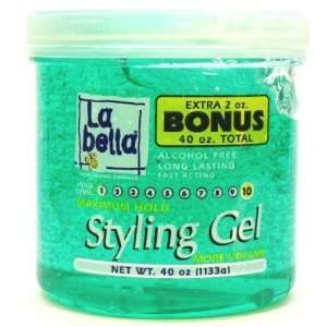 La Bella Gel Style 38 oz. + 2 oz. Max Hold & Volume (3 Pack) with Free 