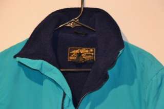 Womens Jacket Eddie Bauer Turquoise with Black Trim (size SM) EUC 