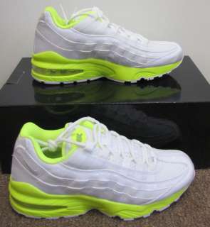 New Nike Air Max 95 Wht/volt Womens Sz 9.5 Sneakers Shoes  