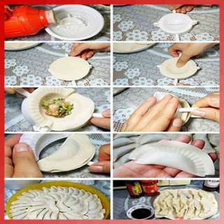 White Plastic Chinese Meat Ravioli Dumpling Pie Pastry Mould Maker 