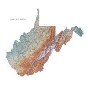  Raven Maps & Images West Virginia Wall Map: Office 