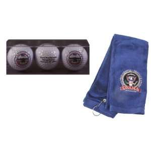 Obama Inauguration Golf Towel and Balls