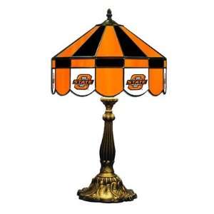   Oklahoma State Cowboys 16 Stained Glass Table Lamp: Sports & Outdoors