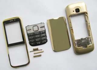 Gold Full Housing Case Faceplate Cover for Nokia C5  
