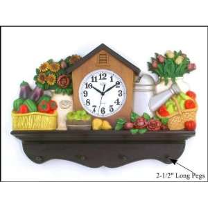    Gardening Wall Clock with Fruit and Veggies