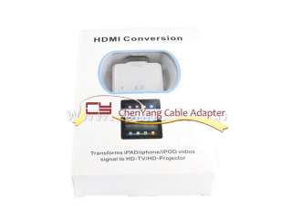 Apple iPad iPhone4 to HDMI and mini USB charger Adapter  