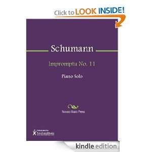 Impromptu No. 11 Sheet Music Robert Schumann  Kindle 
