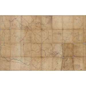    1862 Civil War Map Tennessee Alabama & Georgia: Home & Kitchen