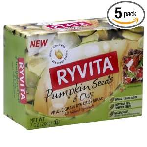 Ryvita Pumpkin Seed & Oats Crispbread, 7 ounces (Pack of5)  